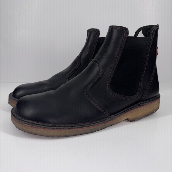 Duckfeet Roskilde Chelsea Ankle Boots US Men's 13 / Women's 14.5 Black Leather - Picture 1 of 16